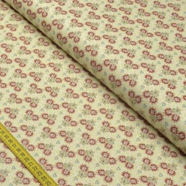 Imagem de Tecido Estampado para Patchwork - Libélulas: Floral Fundo Amarelo (0,5