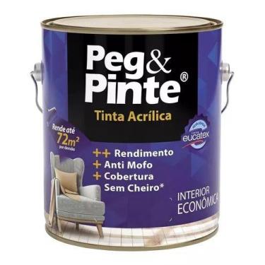 Imagem de Tinta Acrílica Eucatex Peg Pinte Cor Chromium Fosco Anti Mofo Parede A
