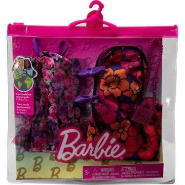 Imagem de Kit de Roupas Barbie Vestidos e Acessórios Mattel