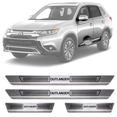 Imagem de Soleira de Aço Inox Escovado Mitsubishi Outlander 4 Portas 2014 15 16 