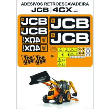 Imagem de Adesivos Retroescavadeira JCB 4CX 14FT - MJS