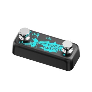 Imagem de Colaxi Interruptor de pedal duplo, pedal operado por pé, peças de reparo antiderrapantes, interruptor de controle instantâneo para guitarra elétrica
