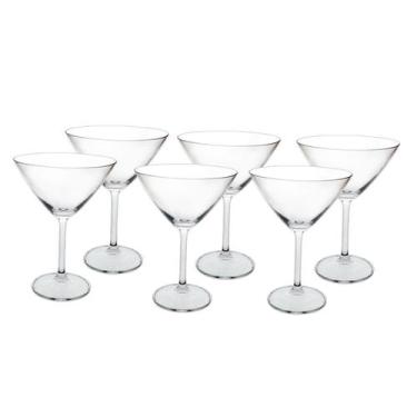 Imagem de Jogo 6 Taças Gastro P/ Martini Cristal Ecológico Bohemia Transparente,