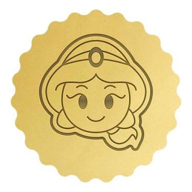 Imagem de Cortadore Biscoito Cabeça Princesa Jasmine - DOCE IMPRESSO,  4cm