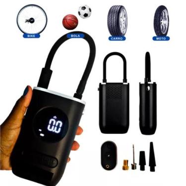 Imagem de Compressor Portátil de Ar 150 PSI  Para Pneus de Carro, Moto e Bicicle