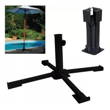 Imagem de Base Suporte Dobrável Para Guarda Sol E Ombrelones 3695 Mor