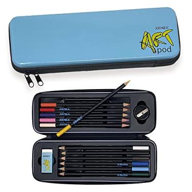 Imagem de Xonex Art Pod – Capa Aqua com 12 lápis de cor, 24 cm x 8 cm, 1 unidade (30112)