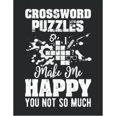 Imagem de I cruciverba mi rendono felice, quaderno del diario: Notebook College Ruled Line Paper 8,5 x 11 pollici, 21,59 x 27,94 cm , 108 pagine bianche, copertina morbida lucida