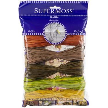 Imagem de SuperMoss (40518) Kit de artesanato de ráfia - outono, ação de graças (manjericão, dourado, ferrugem, terracota, marrom), 16 unidades (pacote com 5)