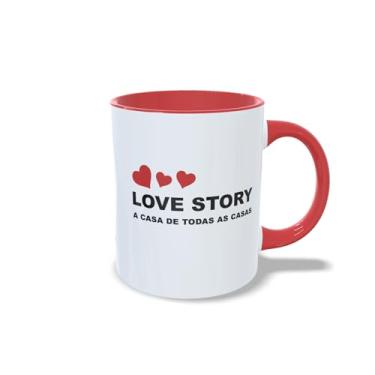 Imagem de Caneca Branca Retrô Love Storry A Casa De Todas As Casas São Paulo 325 ml