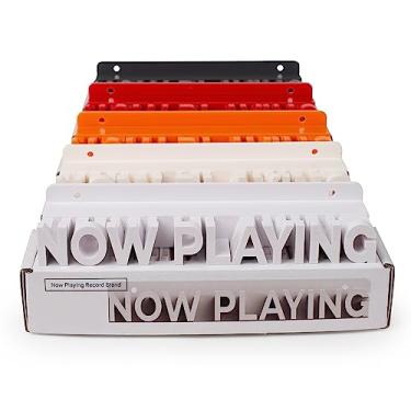 Imagem de Noahrk Suporte de parede para disco de vinil Now Playing, suporte giratório para discos de vinil, suporte de parede para exibição de álbuns de vinil para pendurar disco de vinil, suporte de