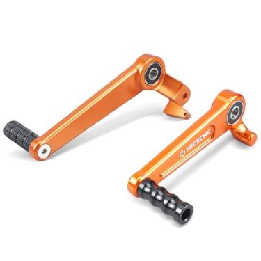 Imagem de NICECNC Haste de câmbio de apoio para os pés de freio e embreagem laranja compatível com 125/250/390 Duke 2017-2023, 200 Duke 2020-2023