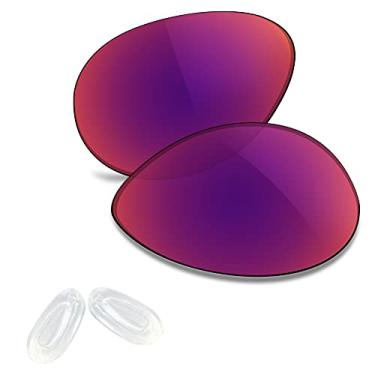 Imagem de Protetor de nariz/lente Truhell mais de 20 opções para óculos de sol OAKLEY Elmont M, Clear Nose Pad + Midnight Sun - Polarized, Elmont M