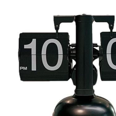 Imagem de Relógio Dobrável Digital, Relógio Dobrável retrô, Relógio de Mesa Mecânico Digital, Relógio Dobrável de Mesa Mecânico Preciso (Único pé todo preto)