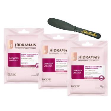Imagem de 3 Sachê Creme Drenagem Linfática 60GR Hidramais+Espàtula