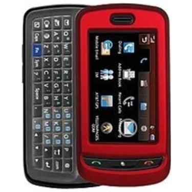 Imagem de Amzer Capa rígida de cristal de encaixe emborrachado para LG Xenon GR500 - Vermelho