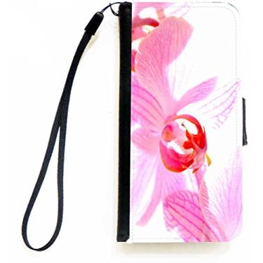 Imagem de Rikki Knight Capa carteira flip orquídea rosa com aba magnética para Apple iPhone 5c