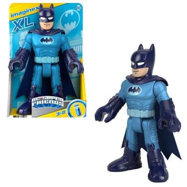 Imagem de Boneco Articulado Imaginext XL Batman Defensor Azul 26Cm  DC Super Fri