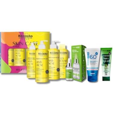 Imagem de Kit Skincare Anti Acne Rhenuks + Sérum Secativo+ Mascara de Pepino+ Protetor Solar FPS60