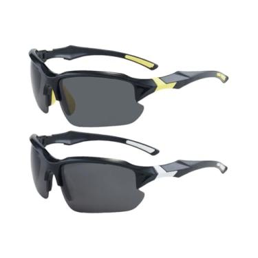 Imagem de Conjunto 2 Óculos De Sol Esportivo Para Corida e Ciclismo Masculino Com Polarização e Proteção 400UV