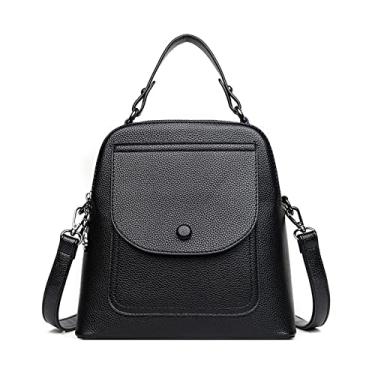 Imagem de Mochila Feminina Pequena Bolsa De Ombro Feminina Mochilas Para Meninas Adolescentes Mochila Escolar Mochila Feminina Bolsas(Black)