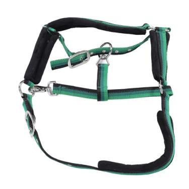 Imagem de Halter de Cavalo Acolchoado de Nylon Ajustável Resistente para Atividades Equestres de Treinamento de Queixo e Garganta (L)
