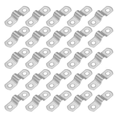 Imagem de PATIKIL 1/3" (8 mm) Correia de tubulação rígida, 25 peças braçadeira de conduíte de aço inoxidável 304 2 furos engrossar suporte de tubo braçadeira de tubo para fixação de fio de cabo de tubulação