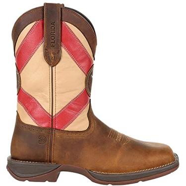 Imagem de Durango Bota masculina Rebel Western, Sela marrom e bandeira da Flórida, 9
