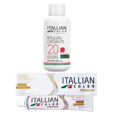 Imagem de 02 Colorações Itallian Color Castanho Claro 5.0 + 1 Oxi 20 Volumes 100