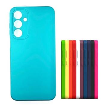 Imagem de Capa Capinha Case Compatível com Samsung Galaxy A16 Silicone Macia Aveludada Forro Interno Premium Verde Água
