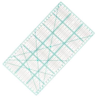 Imagem de MANUFORE Régua Acrílica De Costura De 15 X 30 Cm, Régua Métrica Antiderrapante, Ferramentas De Quilting Faça Você Mesmo Com Linhas Impressas Claras Para Corte Preciso