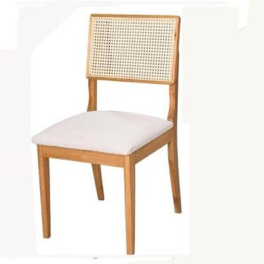 Imagem de Cadeira Bella Design Moderno Encosto de Rattan - L C MARQUES
