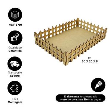 Imagem de Kit 3 Cercadinho Expositor Doces Festa Decoração Fazendinha MDF  - Baz