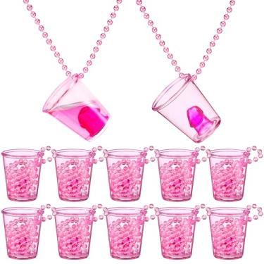Imagem de WGXX Conjunto de 12 peças de copos de dose de despedida de solteira, copos de dose de lembrancinhas de despedida de solteira, copos de shot divertidos de plástico com contas para decorações de