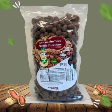 Imagem de Amendoim Caramelizado Sabor Chocolate Doce - Premium 900gr Suculento -