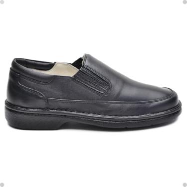 Imagem de Sapato Social Masculino de Elastico Modelo Slip-On Calçado Ortopédico Conforto e Segurança (Preto, BR, Adulto, Numérico, 47)