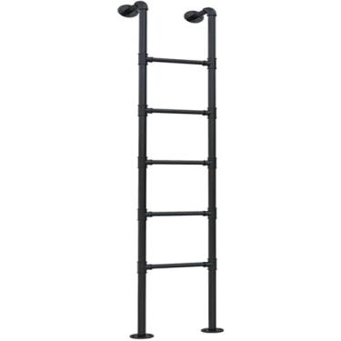 Imagem de Escada de saída de poço de janela de porão de 1 a 2,4 m, escada de metal montada na parede para loft doméstico, escada de saída de entrada, para sótão, dormitório, biblioteca, beliche, deck, trailer,