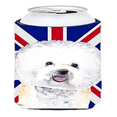 Imagem de Bichon Frise with English Union Jack British Flag Tall Boy Beverage Insulator Hugger SC9818TBC