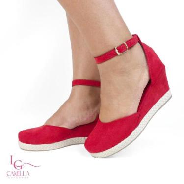 Imagem de Sandália feminina plataforma fechada anabela com fivela - LG Camilla C