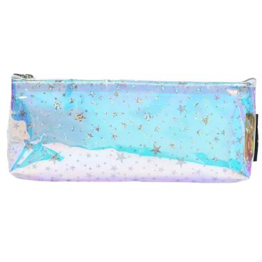 Imagem de Estojo Escolar Estrelas 20x7cm Holográfico