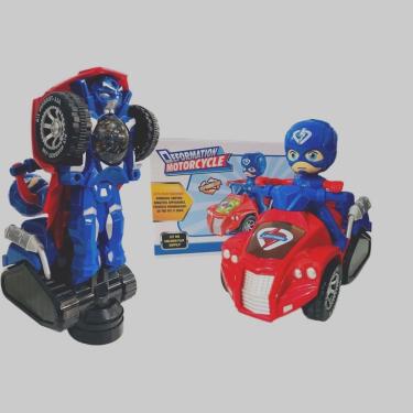 Imagem de Brinquedo Infantil Moto Robô Transforme Motoca Musical Led