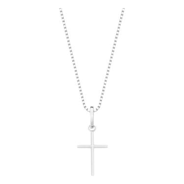 Imagem de Cordão Corrente 45Cm + Pingente Cruz Crucifixo Prata 925