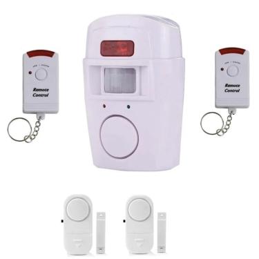Imagem de Alarme residencial Sensor de presença com 2 Alarmes de porta e Janela