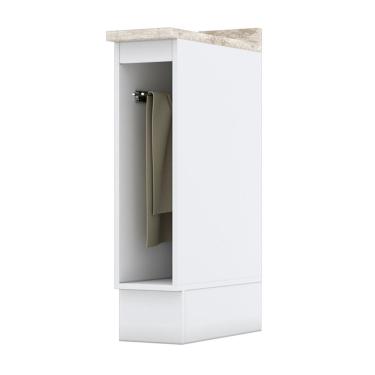 Imagem de Balcão Porta Toalha Americana com Tampo - Móveis Henn Branco/Calcare