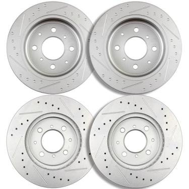 Imagem de ECCPP 40021 40017 Rotores de freio a disco sólido dianteiros ventilados e traseiros adequados para Acura Integra 1990-2001, para Honda Civic 1994-1995 1999-2000, para Honda Civic del Sol 1996-1997