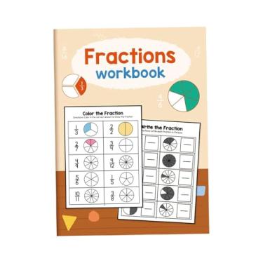 Imagem de simhoa Pasa de trabalho de fração de matemática infantil com 24 exercícios 28x20,5 cm de planilhas para idades de 6 anos