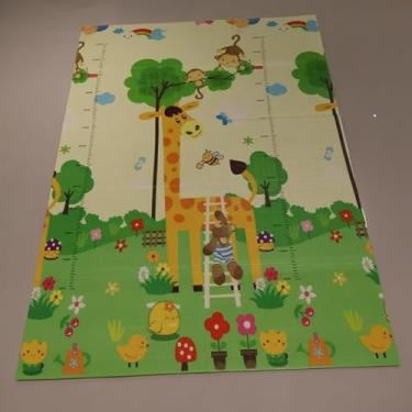 Imagem de Tapete Infantil Dobrável XPE, Impermeável, Design Safari com Girafa, 120x180cm, 10mm