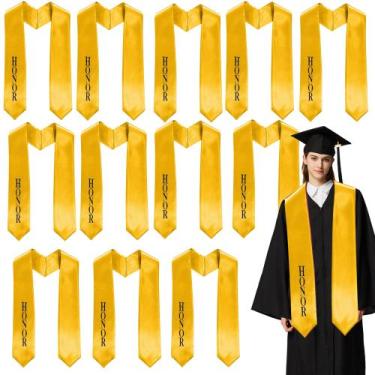 Imagem de Estola de formatura MyGradday Plain Colorful para adultos de 60 cm