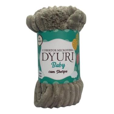 Imagem de Cobertor Jolitex Dyuri Bebê Baby Com Sherpa 0,90x1,10m Cinza