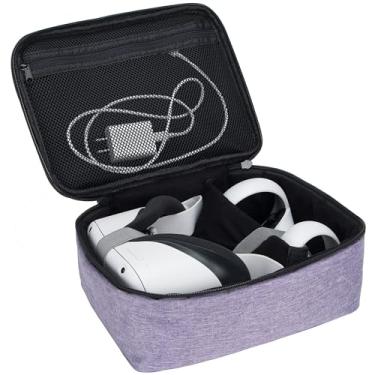 Imagem de KISLANE Carrying Case Compatible with Oculus Quest 2 VR, All in One Carrying Case for Oculus Quest 2 Headset Fits for Travel, Home, Outdoor(Purple)